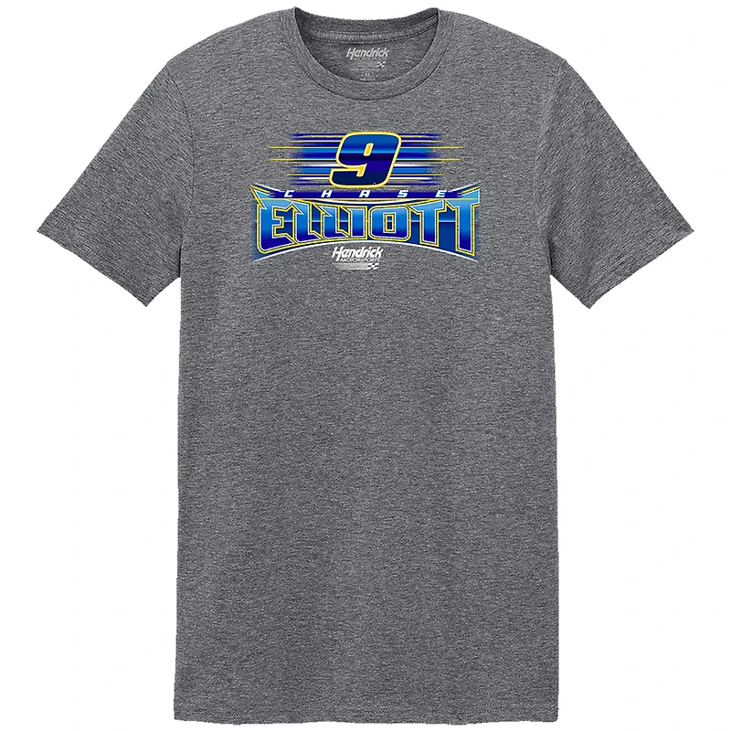 Men's Classic Ink Heather Charcoal Chase Elliott Car T-Shirt
