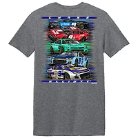 Men's Classic Ink  Heather Charcoal Chase Elliott Car T-Shirt