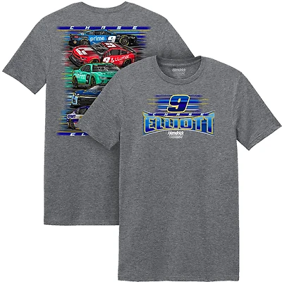 Men's Classic Ink Heather Charcoal Chase Elliott Car T-Shirt