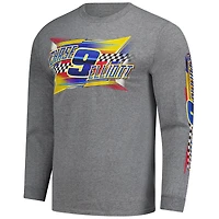 T-shirt à manches longues Chase Elliott Classic Ink Heather Charcoal pour homme