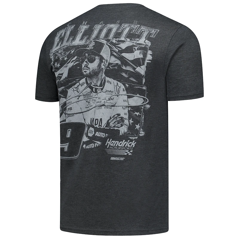 T-shirt Chase Elliott Lifestyle Tri-Blend gris chiné classique pour homme