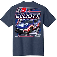 Men's Classic Ink Heather Navy Chase Elliott NAPA Patriotic Car T-Shirt