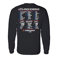 Men's Hendrick Motorsports Team Collection Black Chase Elliott 2025 NASCAR Cup Series Schedule Long Sleeve T-Shirt