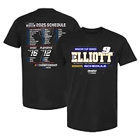 T-shirt noir pour homme de la collection Hendrick Motorsports Team Chase Elliott 2025 NASCAR Cup Series