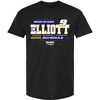 T-shirt noir pour homme de la collection Hendrick Motorsports Team Chase Elliott 2025 NASCAR Cup Series