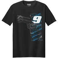 T-shirt noir Chase Elliott Amazon Prime pour homme, collection Hendrick Motorsports Team