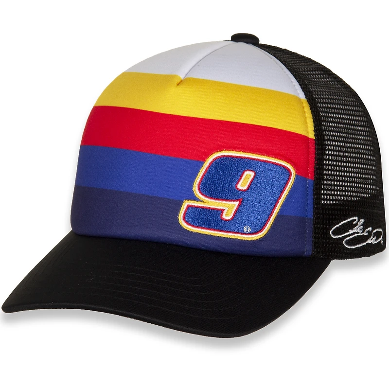 Men's Hendrick Motorsports Team Collection Black Chase Elliott Foam Trucker Snapback Adjustable Hat