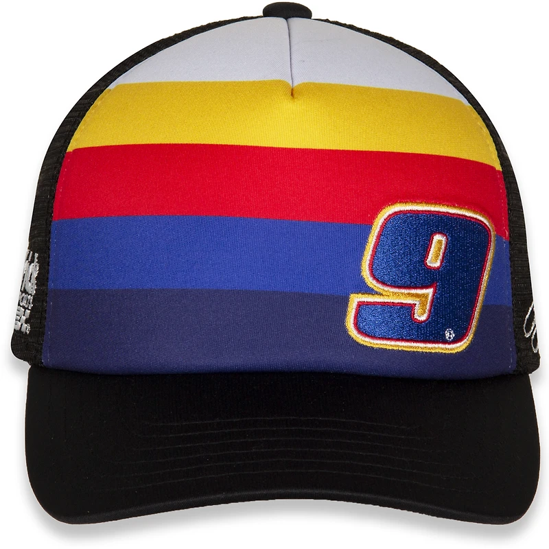 Men's Hendrick Motorsports Team Collection Black Chase Elliott Foam Trucker Snapback Adjustable Hat