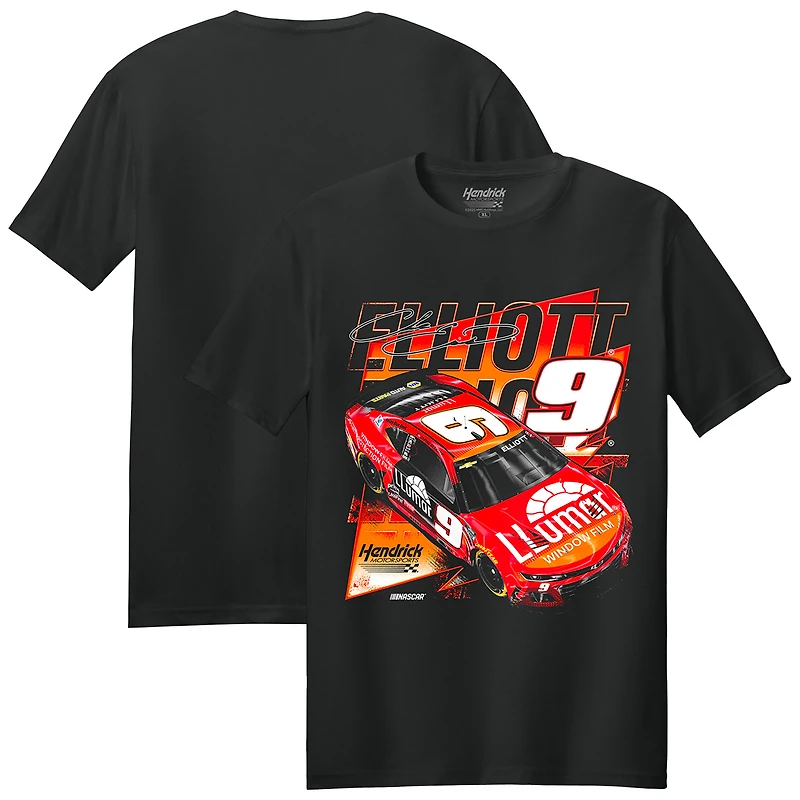 T-shirt noir Chase Elliott Llumar pour homme, collection Hendrick Motorsports Team