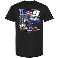 Men's Hendrick Motorsports Team Collection Black Chase Elliott NAPA Patriotic Car T-Shirt