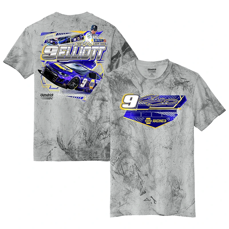 T-shirt gris Chase Elliott Smoke pour homme de la collection Hendrick Motorsports Team