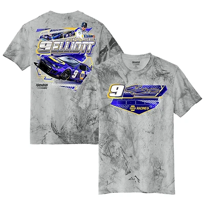 T-shirt gris Chase Elliott Smoke pour homme de la collection Hendrick Motorsports Team