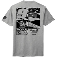 T-shirt pour homme de la collection Hendrick Motorsports Team, gris chiné, avec le drapeau Chase Elliott NAPA