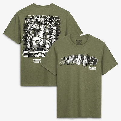 Men's Hendrick Motorsports Team Collection  Hunter Green Chase Elliott #9 NAPA Military Tri-Blend T-Shirt