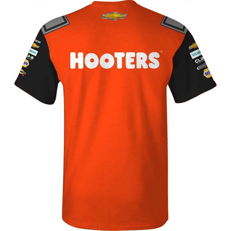 Men's Hendrick Motorsports Team Collection  Orange/Black Chase Elliott Hooters Uniform T-Shirt