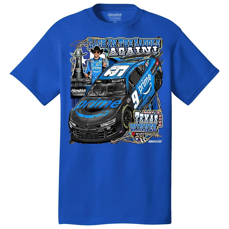 Men's Hendrick Motorsports Team Collection Royal Chase Elliott 2026 Würth 400 Race Winner T-Shirt