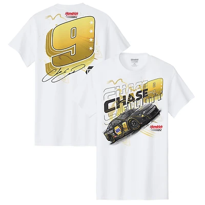 Men's Hendrick Motorsports Team Collection  White Chase Elliott NAPA Gold T-Shirt