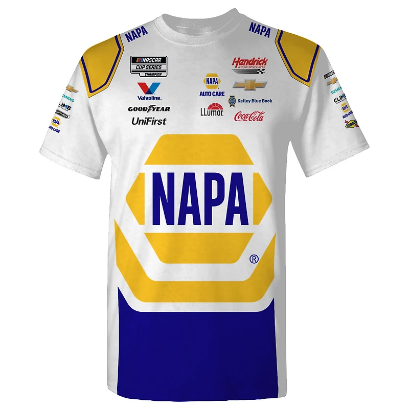 T-shirt blanc pour homme de la collection Hendrick Motorsports Team Chase Elliott NAPA