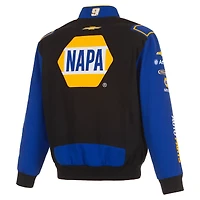 Men's JH Design White/Blue Chase Elliott 2026 NAPA Full-Snap Twill Racing Jacket