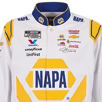 Men's JH Design White/Royal Chase Elliott NAPA Full-Snap Twill Uniform Jacket