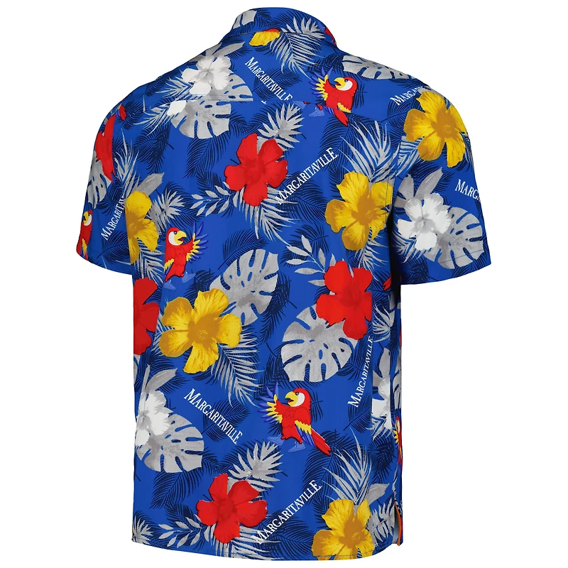 Men's Margaritaville Royal Chase Elliott Island Life Floral Party Full-Button Shirt