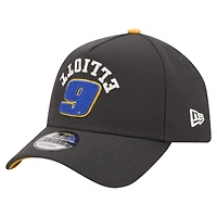 Men's New Era  Black Chase Elliott Upside-Down Chain Stitch A-Frame 9FORTY Adjustable Hat