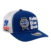 Casquette trucker New Era Chase Elliott Kelly Blue Book 9SEVENTY bleue et blanche pour homme