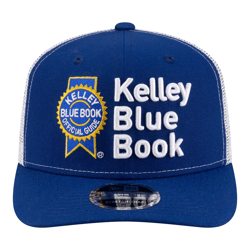 Casquette trucker New Era Chase Elliott Kelly Blue Book 9SEVENTY bleue et blanche pour homme