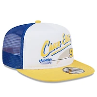 Men's New Era Blue Chase Elliott  9FIFTY A-Frame Retro Script Snapback Hat