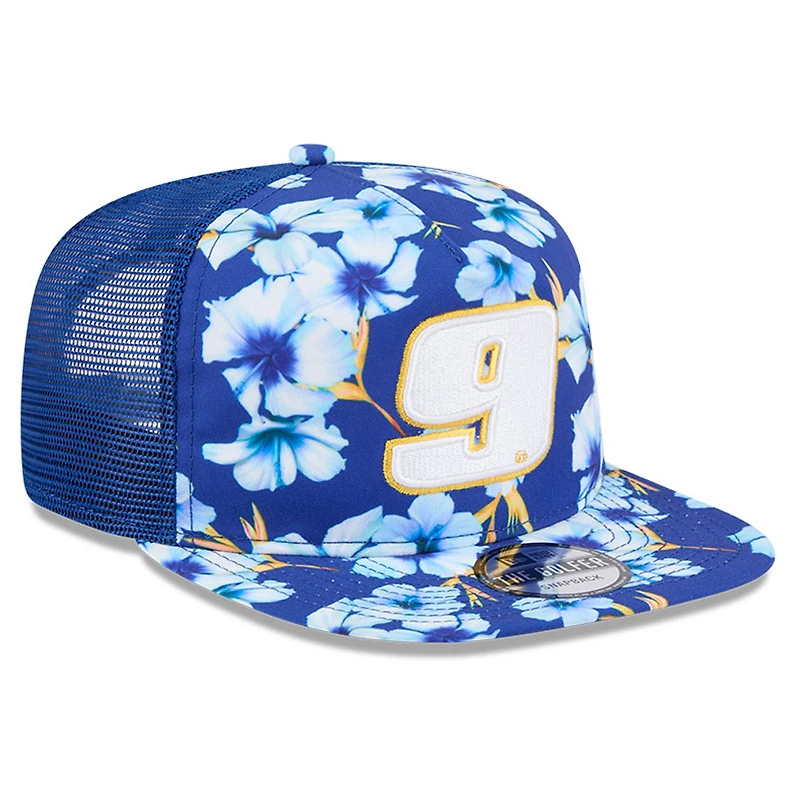 Men's New Era Blue Chase Elliott Adventure Pattern Golfer Adjustable Hat