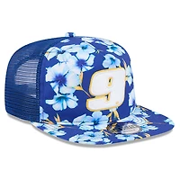 Men's New Era Blue Chase Elliott  Adventure Pattern Golfer Adjustable Hat