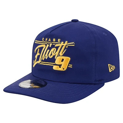 Casquette ajustable New Era Chase Elliott Driver Script 19TWENTY bleue pour homme