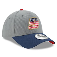 Casquette ajustable Chase Elliott Salute 9FORTY New Era gris/bleu marine pour hommes