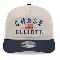 Men's New Era  Khaki/Navy Chase Elliott Flag 19TWENTY Adjustable Hat