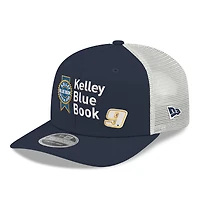Men's New Era  Navy/White Chase Elliott 2026 Kelly Blue Book 9SEVENTY Adjustable Trucker Hat