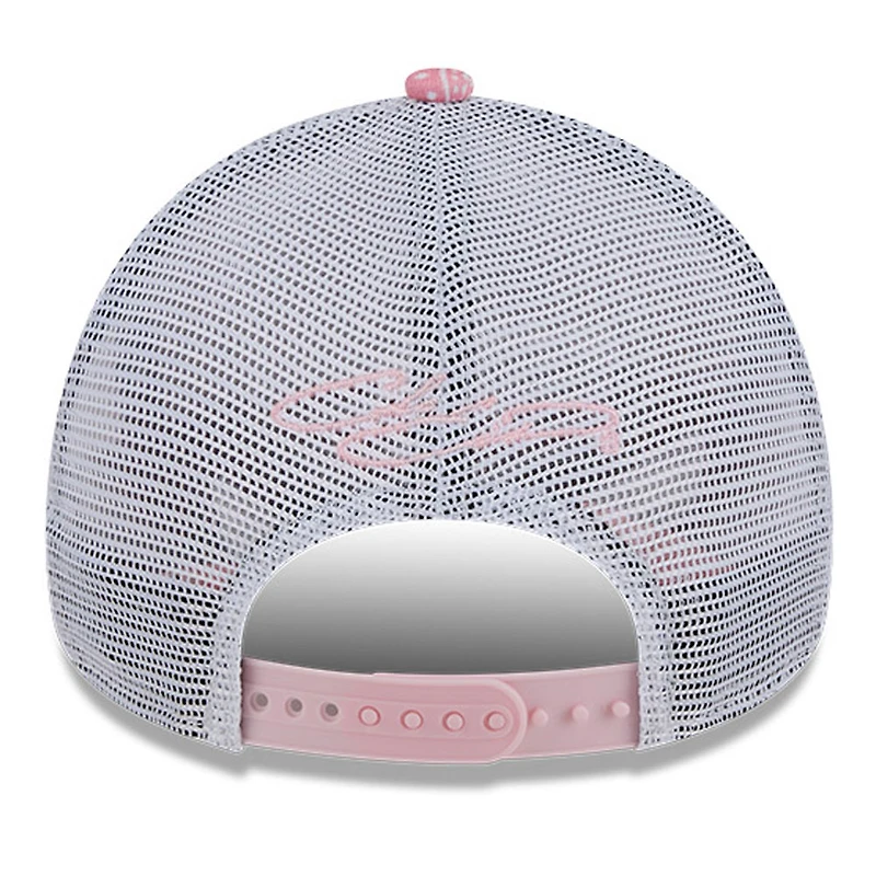 Men's New Era  Pink Chase Elliott 9FORTY A-Frame Trucker Paisley Adjustable Hat