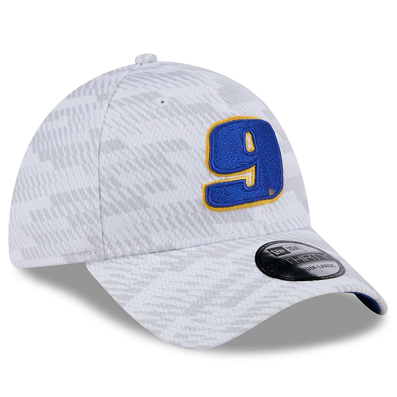 Casquette blanche Chase Elliott 39THIRTY Graded Flex de New Era pour homme