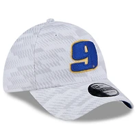 Casquette blanche Chase Elliott 39THIRTY Graded Flex de New Era pour homme