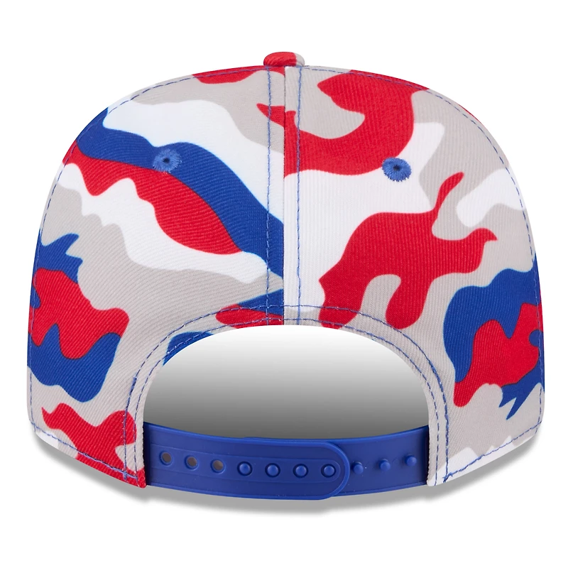 Men's New Era White Chase Elliott Patriotic Camo 9SEVENTY Stretch-Snap Hat