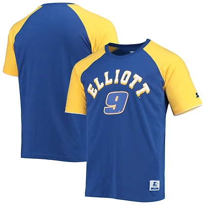 T-shirt raglan Chase Elliott The Catcher pour homme, coloris royal/or