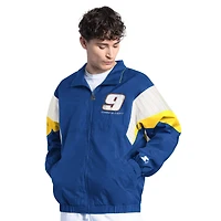 Men's Starter Royal/Yellow Chase Elliott NAPA Yard Line Full-Zip Jacket