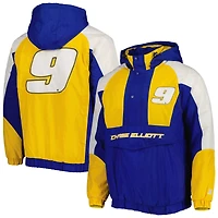 Starter Royal/Yellow Chase Elliott The Body Check Half-Snap Pullover Jacket pour homme