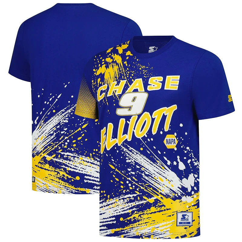 Men's Starter Royal Chase Elliott Touchdown Extreme T-Shirt