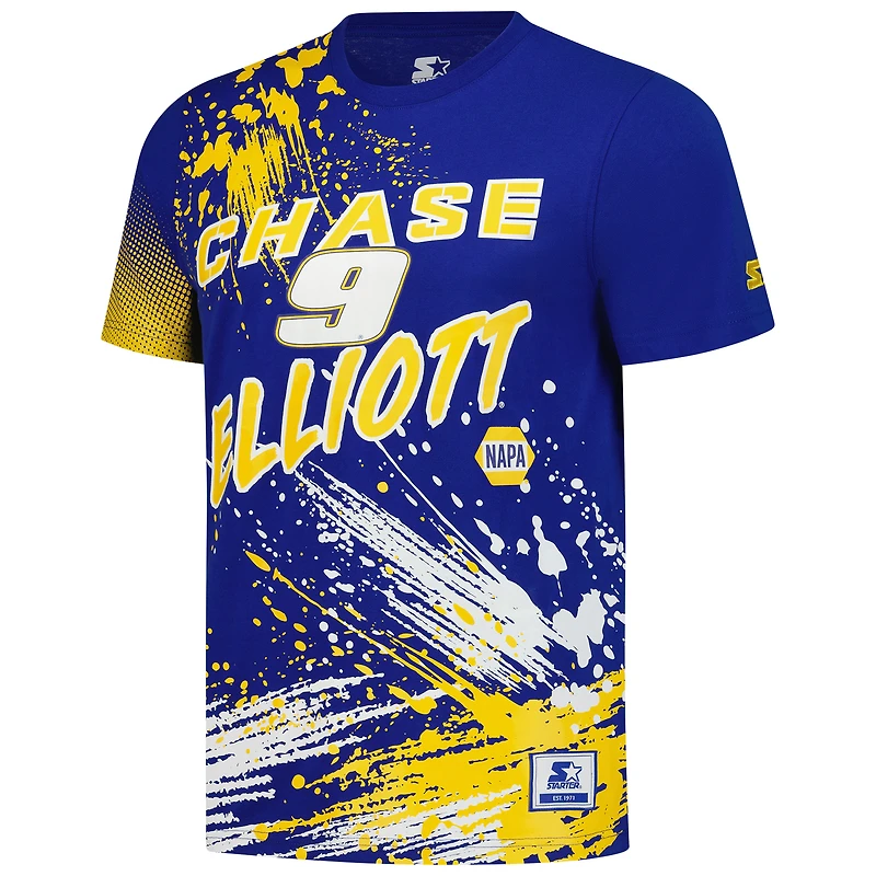 T-shirt Starter Royal Chase Elliott Touchdown Extreme pour homme