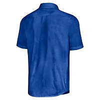 Men's Tommy Bahama Blue Chase Elliott Sport Coconut Point Palm Vista IslandZone Button-Up Camp Shirt