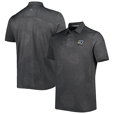 Polo Tommy Bahama Charcoal Chase Elliott Palm Coast Delray Frond IslandZone pour homme