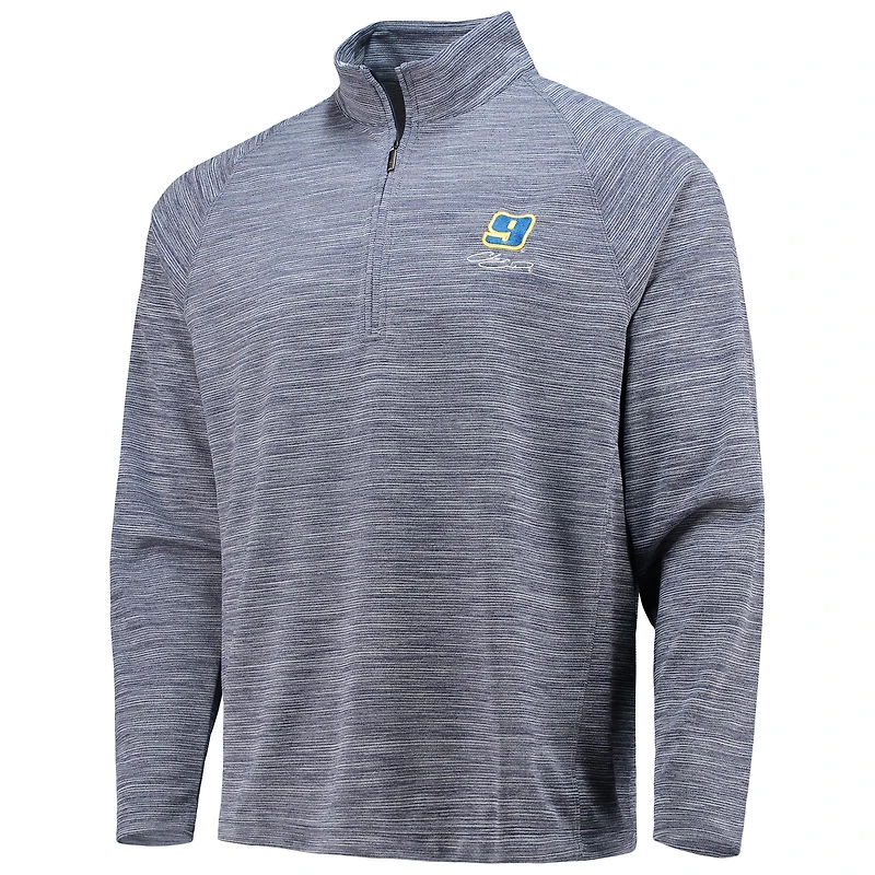 Men's Tommy Bahama Navy Chase Elliott Play Action Raglan Half-Zip Jacket