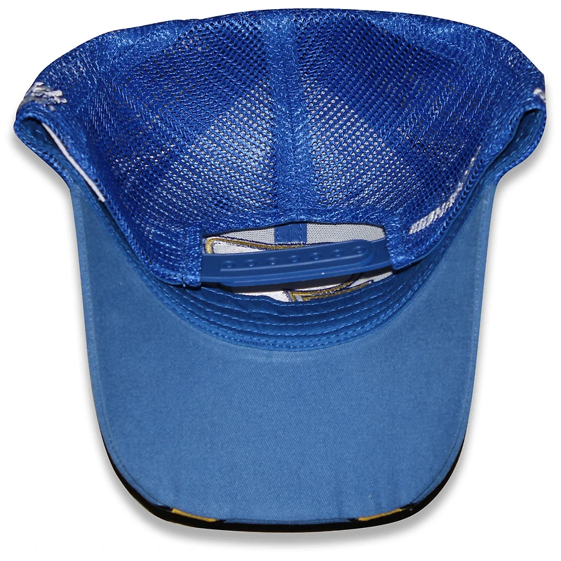 Casquette ajustable unisexe à damier bleu Chase Elliott NAPA Flame Trucker Sports