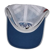 Casquette de camionneur ajustable Chase Elliott Pit Box bleu clair à damier pour femme