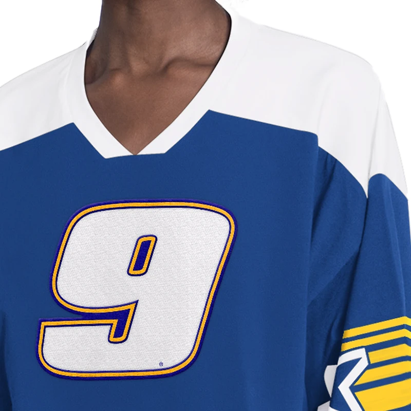 Women's G-III 4Her by Carl Banks Blue Chase Elliott Dream Team V-Neck Fashion Top